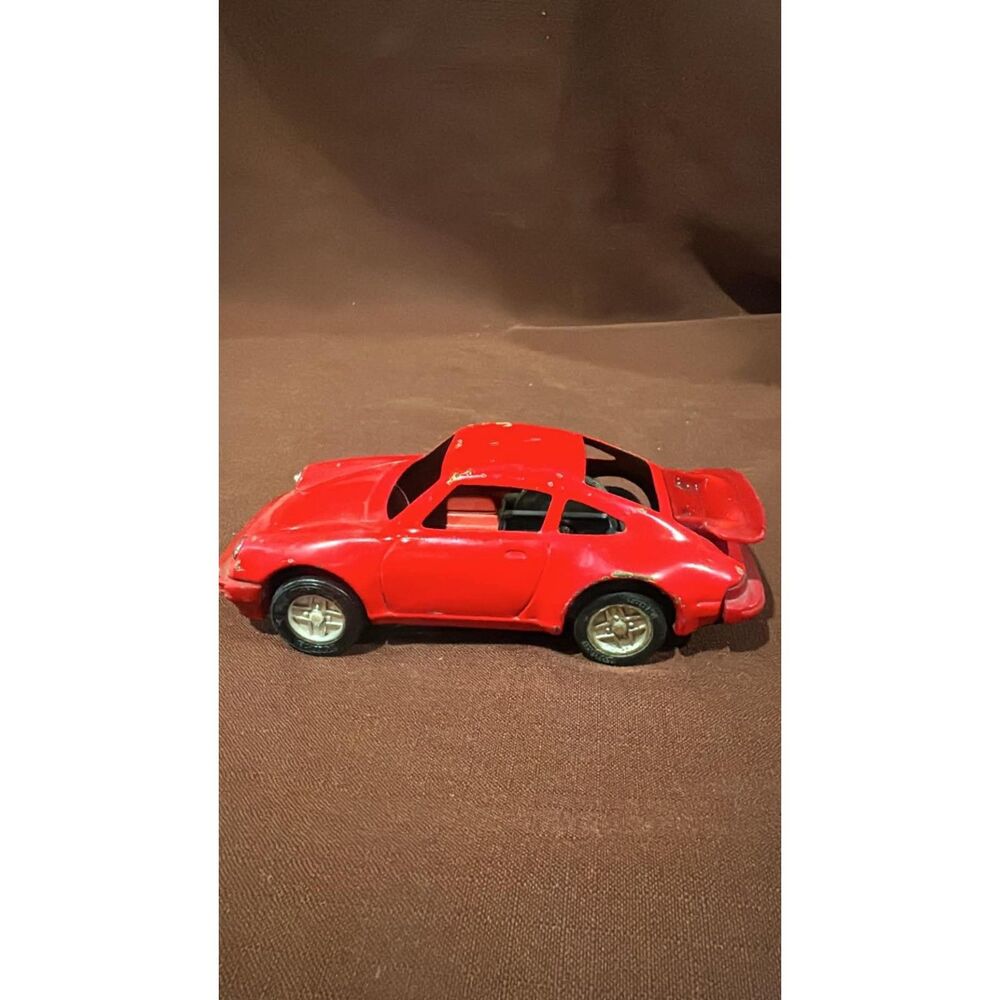Vintage 1976 Tonka Tin Plate metal Red porsche